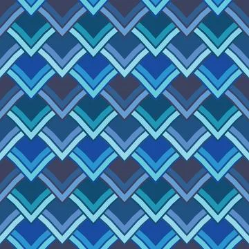 Scaled blue squares seamless vector pattern Stockillustratie