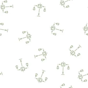 Scales artificial intelligence glyph vector seamless pattern 库存插图