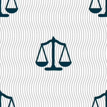 Scales balance. Seamless pattern with geometric texture. Vector 스톡 일러스트