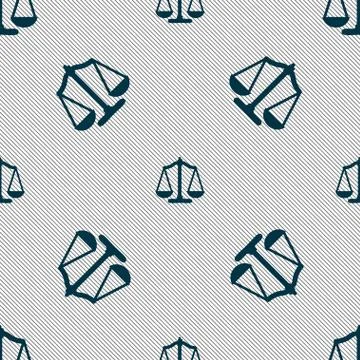 Scales balance. Seamless pattern with geometric texture. Stockillustratie