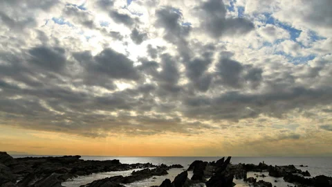 Scales of Clouds and the Sunset Sky Stock Footage 327534279