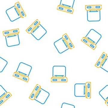 Scales digital gadget vector seamless pattern Stock Illustration