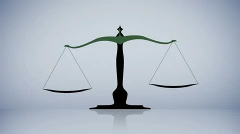 Scales with empty bowls Stock Footage 12665401