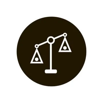 Scales, Flat design, Libra, vector illustration isolated on white background Stock Illustration