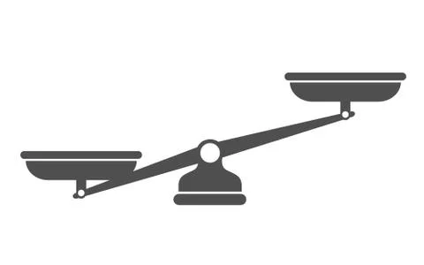 Scales, Flat design, Libra, vector illustration isolated on white background Stock Illustration