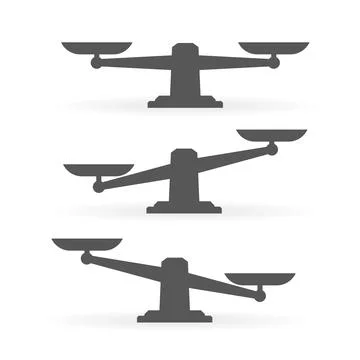 Scales, Flat design, Libra, vector illustration isolated on white background Иллюстрация