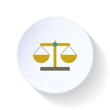 Scales flat icon Stock Illustration