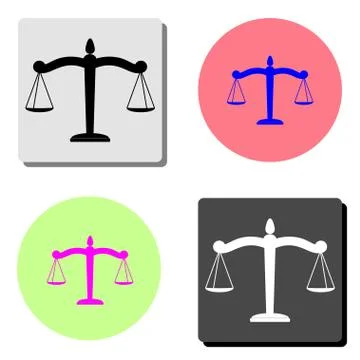 Scales. flat vector icon Stock Illustration