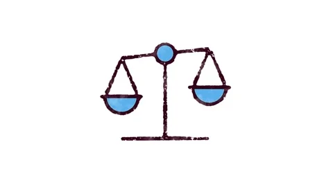 Scales Icon for Education and E-learning Stock Footage 149871740