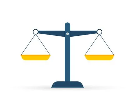 Scales icon. Libra isolated on white background. Vector stock illustration. Illustrazione stock