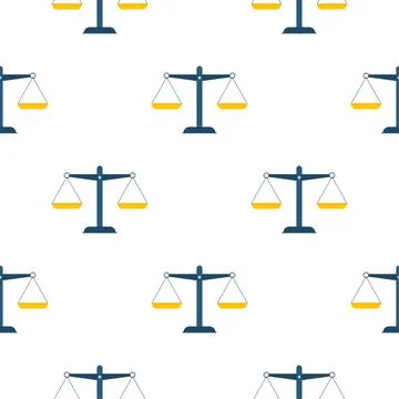 Scales icon pattern. Libra isolated on white background. Vector stock 스톡 일러스트