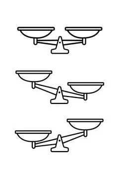 Scales icon vector. Law scale icon. Scales vector icon. Justice Stock Illustration