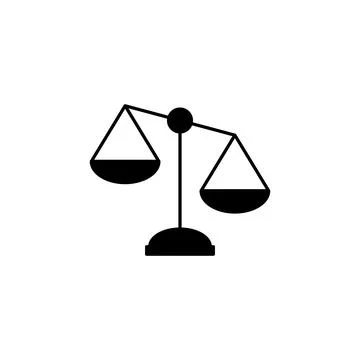 Scales icon vector. Law scale icon. Scales vector icon. Justice Stock Illustration