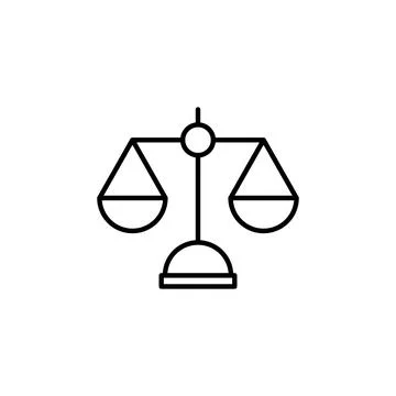 Scales icon vector. Law scale icon. Scales vector icon. Justice Stock Illustration