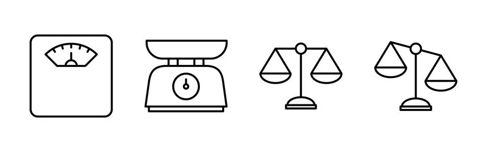 Scales icon vector. Law scale icon. Scales vector icon. Justice Stock Illustration