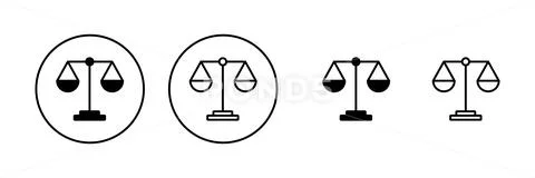 Scales icon vector. Law scale icon. Justice sign and symbol: Graphic ...