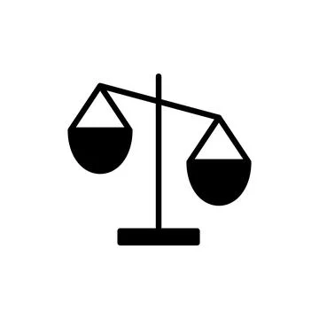 Scales icon vector. Law scale icon. Justice sign and symbol Stock Illustration