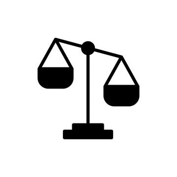 Scales icon vector. Law scale icon. Justice sign and symbol Stock Illustration
