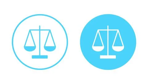 Scales icon vector. Law scale icon. Justice sign and symbol Stock Illustration