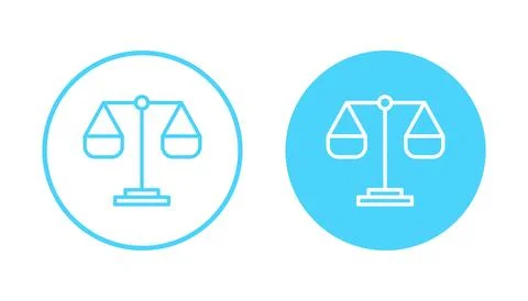 Scales icon vector. Law scale icon. Justice sign and symbol Stock Illustration
