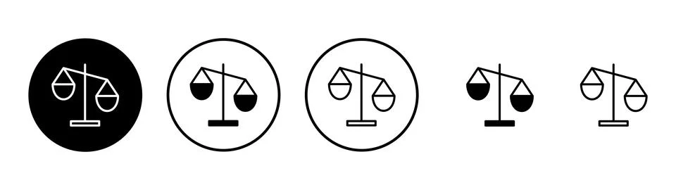 Scales icon vector. Law scale icon. Justice sign and symbol Illustrazione stock