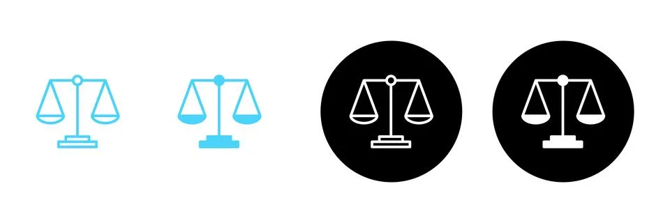 Scales icon vector. Law scale icon. Justice sign and symbol Illustrazione stock