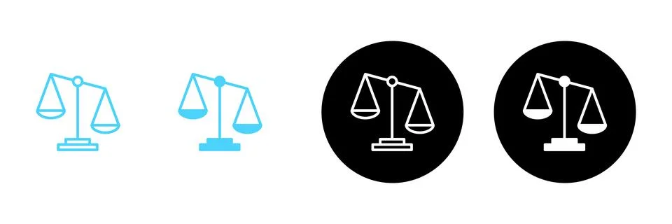 Scales icon vector. Law scale icon. Justice sign and symbol Stock Illustration