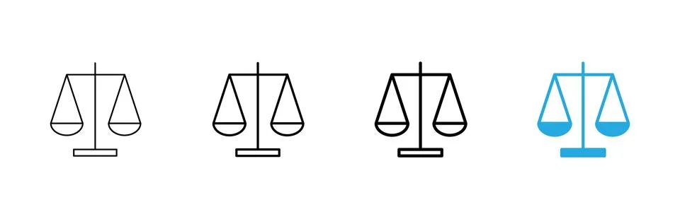 Scales icon vector. Law scale icon. Justice sign and symbol Stock-Illustration