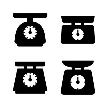 Scales icon vector. Weight scale sign and symbol Stock Illustration