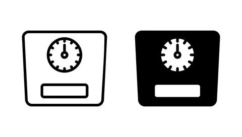 Scales icon vector. Weight scale sign and symbol Stock Illustration