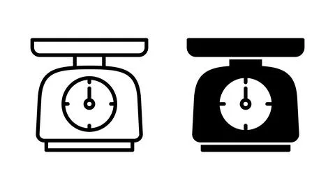Scales icon vector. Weight scale sign and symbol Stock Illustration