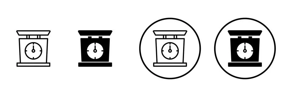 Scales icon vector. Weight scale sign and symbol Stock Illustration