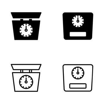 Scales icon vector. Weight scale sign and symbol Stock Illustration