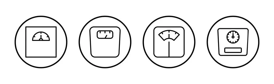 Scales icon vector. Weight scale sign and symbol Stock Illustration