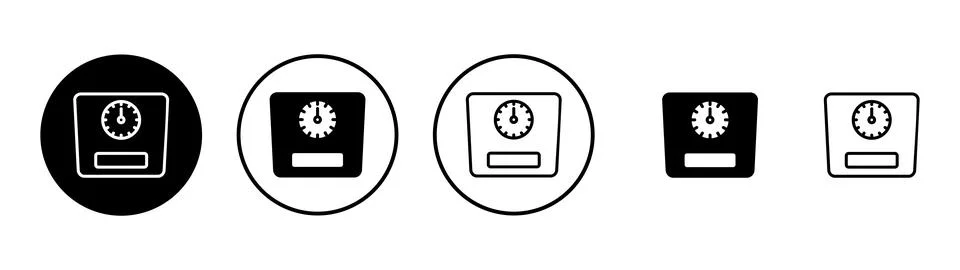 Scales icon vector. Weight scale sign and symbol Illustrazione stock
