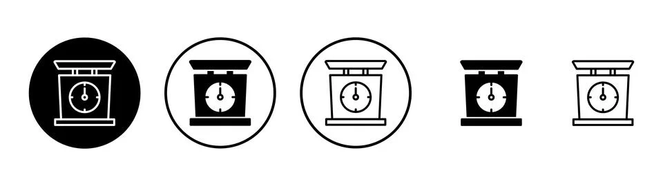 Scales icon vector. Weight scale sign and symbol Illustrazione stock