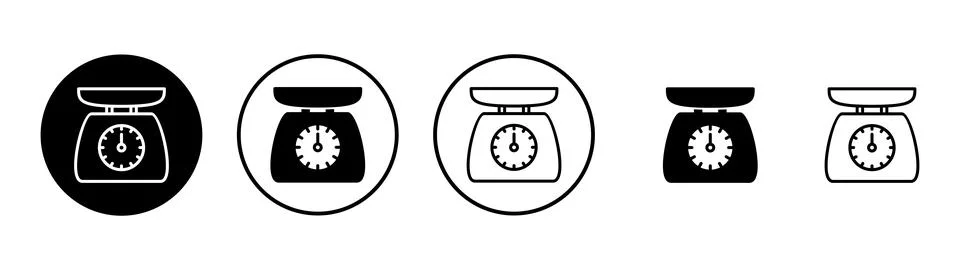 Scales icon vector. Weight scale sign and symbol Illustrazione stock