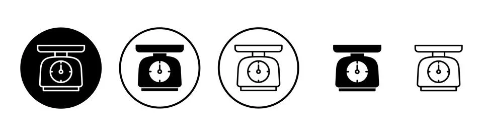Scales icon vector. Weight scale sign and symbol Illustrazione stock