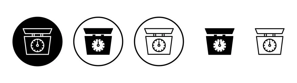 Scales icon vector. Weight scale sign and symbol Illustrazione stock