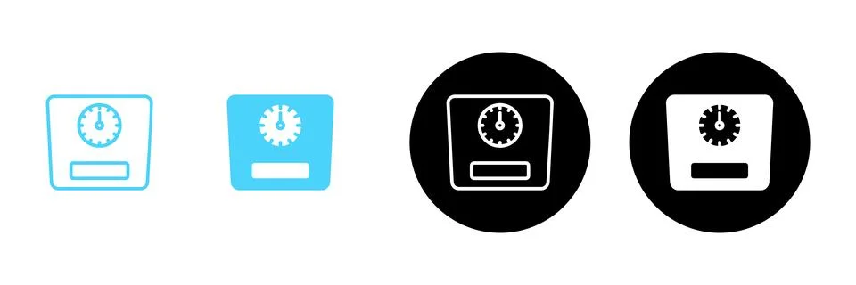 Scales icon vector. Weight scale sign and symbol Illustrazione stock