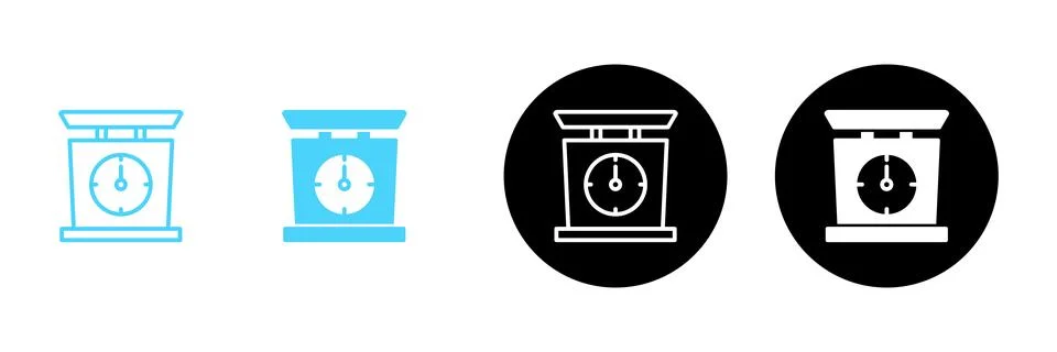 Scales icon vector. Weight scale sign and symbol Illustrazione stock