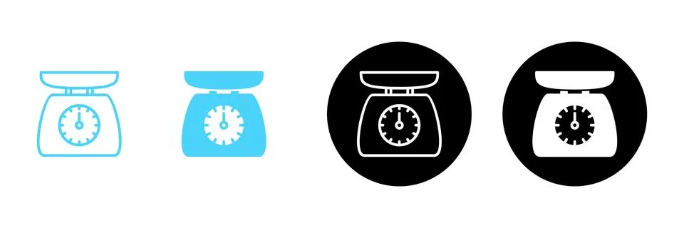 Scales icon vector. Weight scale sign and symbol Illustrazione stock