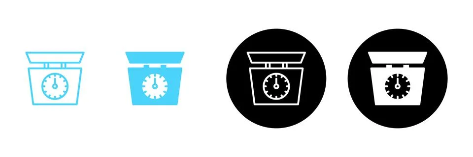 Scales icon vector. Weight scale sign and symbol Stock Illustration