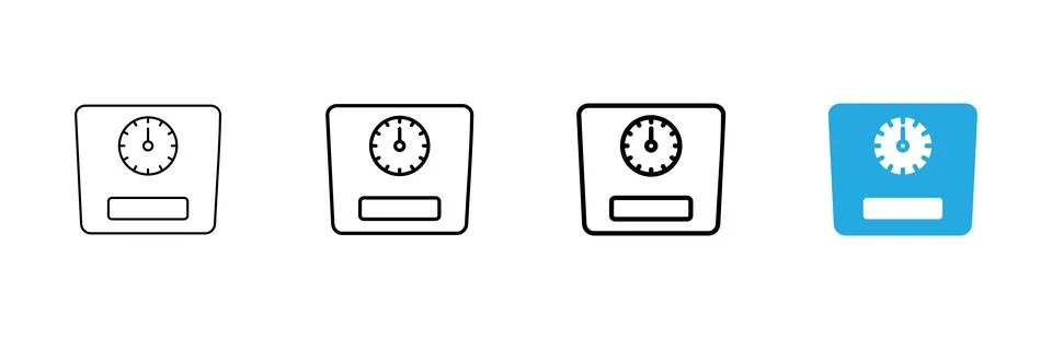 Scales icon vector. Weight scale sign and symbol Stock Illustration