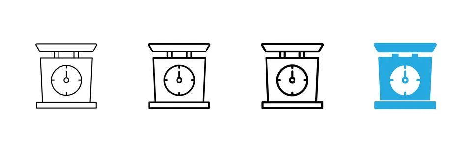 Scales icon vector. Weight scale sign and symbol Stock Illustration
