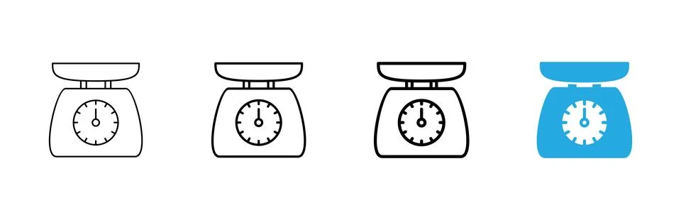 Scales icon vector. Weight scale sign and symbol Stock Illustration