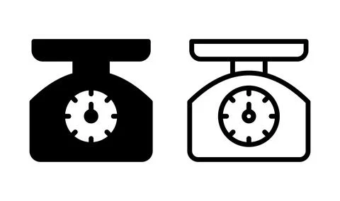 Scales icon vector. Weight scale icon Stock Illustration