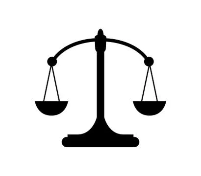 Scales icon on white background Stock Illustration