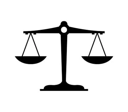 Scales icon on white background Stock Illustration