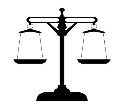 Scales icon on white background Stock Illustration